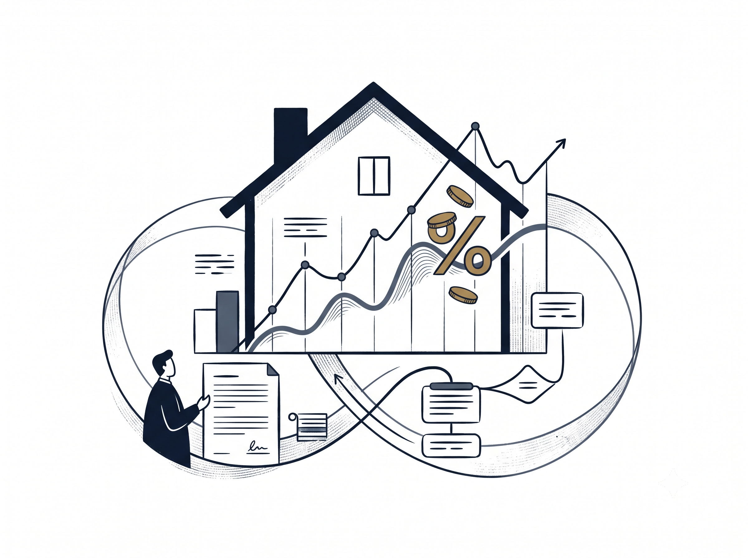 Guide to home loans in India – document and calculator on desk